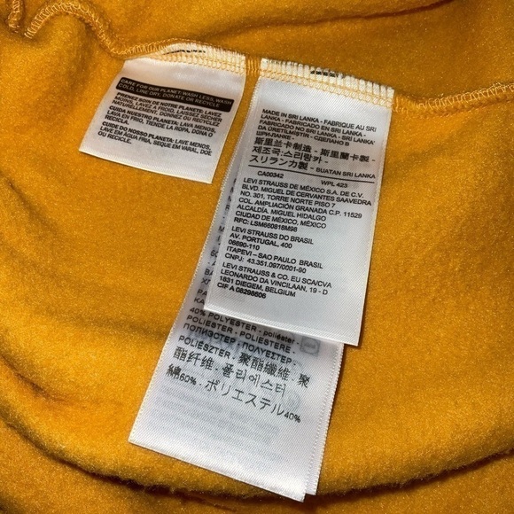 Levi Strauss and Co. Orange Pull over Sweater S/M/L NWT - Picture 5 of 7